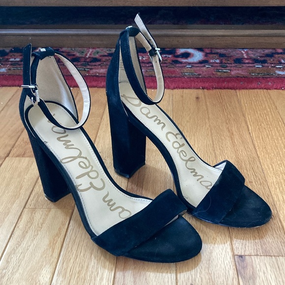 Sam Edelman Shoes - Sam Edelman Women's Yaro Ankle Strap Block Heel Sandals 7.5 suede